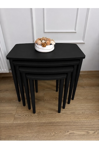 Başaran Concept Üst Kalite 1. Sınıf Mdf Siyah Lake Boyalı 4 Lü Zigon Sehpa Siyah Lake Sehpa Başaran Concept Üst Kalite 1. Sınıf Mdf Siyah Lake Boyalı 4 Lü Zigon Sehpa Siyah Lake Sehpa