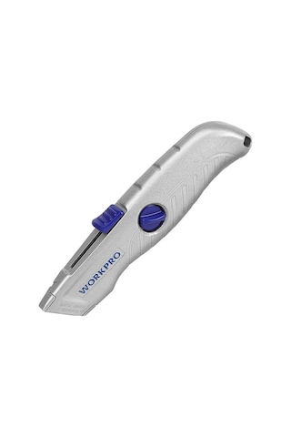 Workpro Wp213007 Alüminyum Gövde Otomatik Geri Çekilebilir Rötuş Maket Bıçağı Fr Wp213007