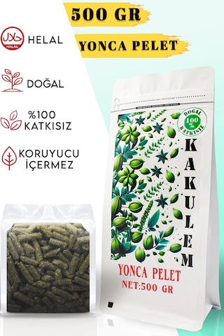 Kakulem Sertifikalı Tavşan Hamster Kemirgen Yonca Pelet Yem 500 G