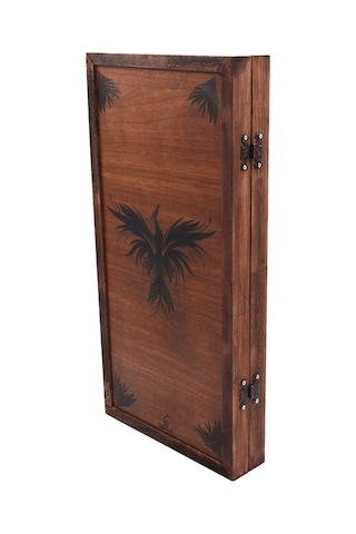 Simya Figür Tavla Anka Kuşu (Ceviz Kaplama)