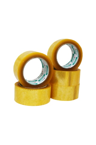 Nuga 5 Li Şeffaf Koli Bandı 45 MM * 100 Metre Akrilik (5 Adet)