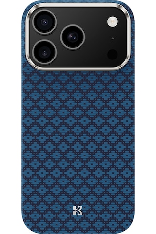 İphone 17 Pro Max Uyumlu Kılıfm-safe Şarj Özellikli Benks Armorair Armorgrid Serisi Kevlar Mavi Mavi