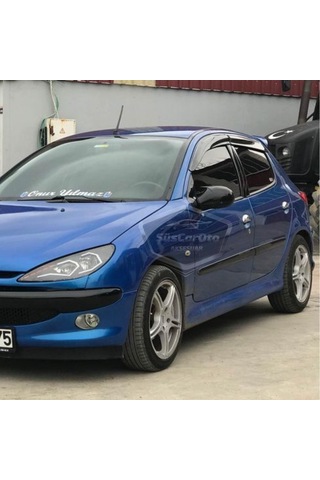 Peugeot 206 206+ 1998-2012 Uyumlu Mugen Cam Rüzgarlığı Seti Piano Black 4'lü İthal (00) (ŞüsCarOto Aksesuar)