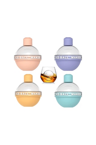 Padalink 4'lü Silikon Buz Topu Kalıbı - 6.35cm Büyük Buzlar, Kolay Çıkarma, Gıda Grubu Malzeme, Whiskey Ve Kokteyller İçin Diğer
