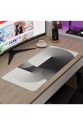 Brütalist Tarz Oyuncu Gaming Mouse Pad Kauçuk Kaymaz Taban Mousepad V4, 70x30 Xl