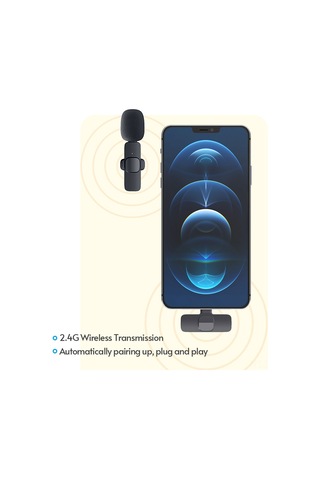 Yifomall Kablosuz Mini Mikrofon Seti - Android İçin 20m Menzilli, 5 Saat Çalışma Süresi, Canlı Yayın Ve Kayıt İçin