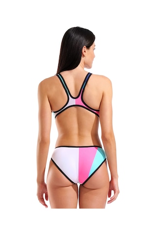 Arena One Placement Swimsuit Tech Back Kadın Çok Renkli Yüzücü Mayo 010671505