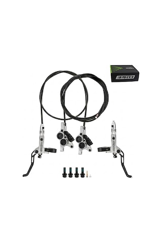 Pro 4 Piston Gümüş Bisiklet Hidrolik Disk Fren Seti