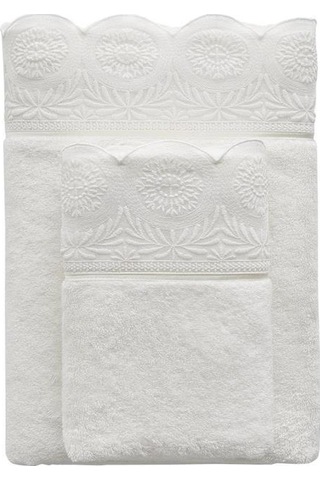 Soft Cotton Queen 50x100cm Havlu Ekru Beyaz Soft Cotton Queen 50x100cm Havlu Ekru Beyaz
