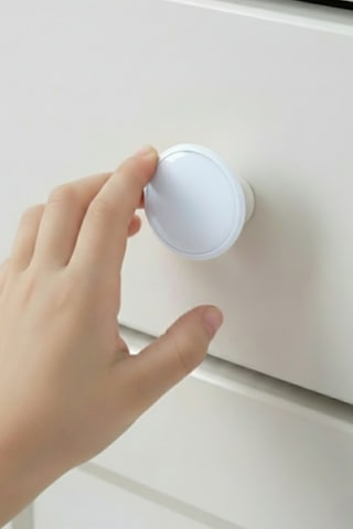 Beyaz Çocuk Odası Mobilya Kulbu - 55 MM - Abs Plastik Tekli Düğme Dolap ve Çekmece Kulpu Beyaz