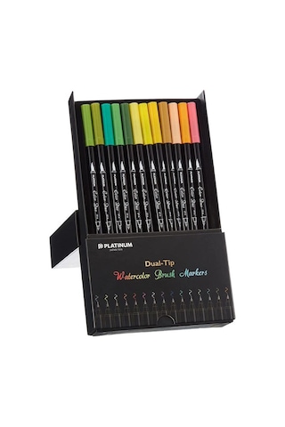 Platinum Cf A Özel Kutulu Çift Taraflı 36lı Fırça Kalem Çok Renkli