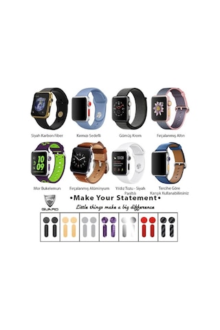 Ipg Apple Uyumlu iOS Watch Düğme Için Aksesuar Stickerlar(7 Renk/2 Set)