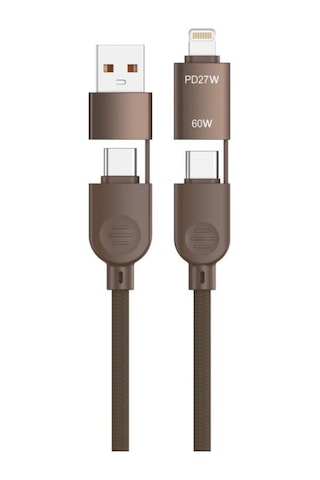 U17 4 İn 1 Type-c To Type-c -ligthning -usb Örgü 87w Şarj Kablosu