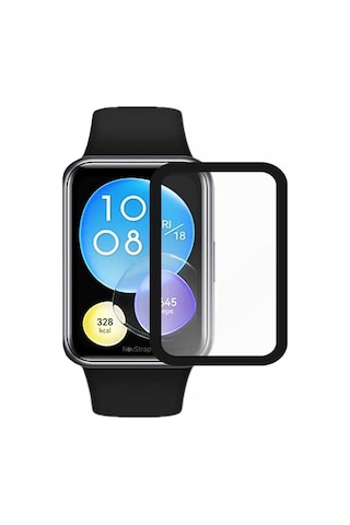 Huawei Watch Fit 2 Uyumlu Ekran Koruyucu Nano Esnek Cam Tam Kaplayan Ppm