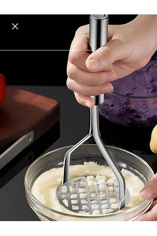 Patates Ezici Lüks Paslanmaz Metal Patates Ezici Püre Yapıcı Çelik