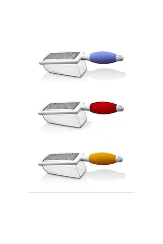 Hazneli Rende Saplı Çift Yönlü Sarımsak Peynir Meyve Sebze El Rendesi Royaleks Fr-166 Çok Renkli
