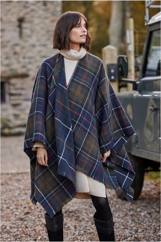Barbour Montieth Serape Şal Tn11 Classic Tartan - Tn11 Classic Tartan Çok Renkli