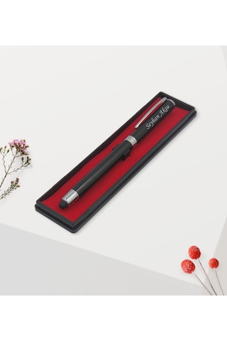 Kişiye Özel Isimli 542 Siyah Metal Roller Touchpen Kalem