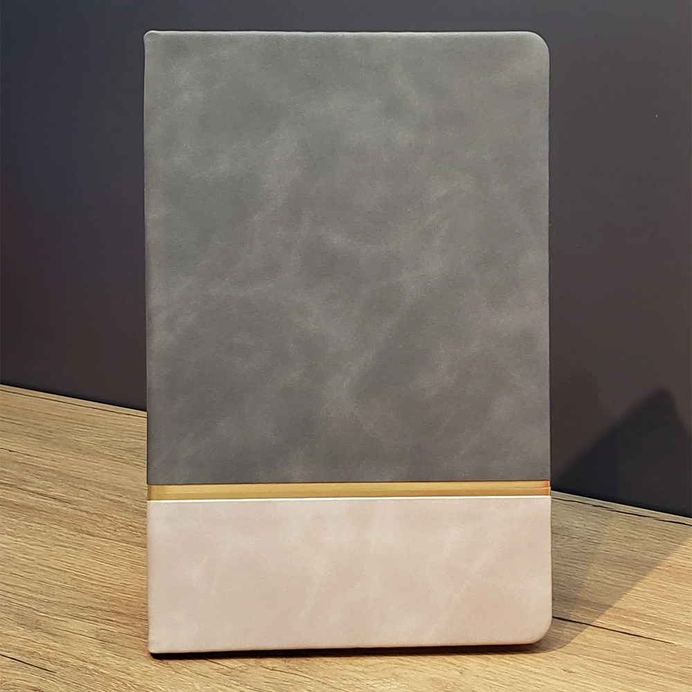 River World Defter Hatıra İçin Deri Gri Gol Detaylı Çok Renkli