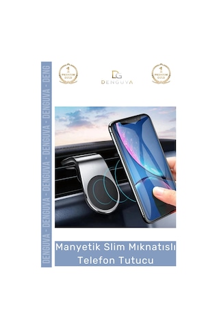 Telefontutucu L Tipi Slim Araç Havalandırma Klima Stabil Manyetik Mandallı Mıknatıslı Telefon Tutuc Çok Renkli