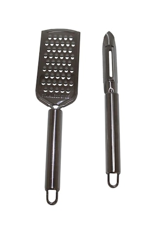 2'li Rende Set Meyve Sebze Saplı El Rendesi Ve Oyacak Set Meyve Sebze Soyacağı El Rendesi Beyaz