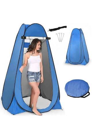 Realx Otomatik Kamp Alanı Duş, Giyinme, Wc Çadırı Kabin Giyinme Mavi