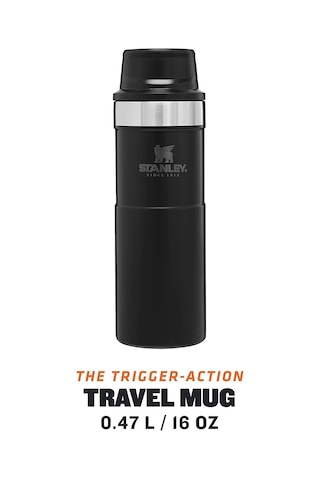 Stanley Klasik Trigger-action Termos Bardak 0.47 Lt Siyah Gri