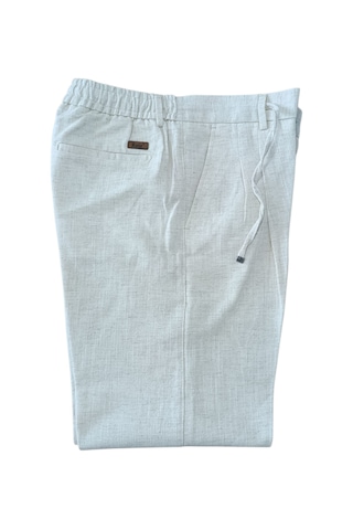 Erkek Keten Pantolon Krem