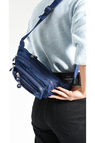 Unisex Bel Çantası Free Bag Klinkır Kumaş Hafif Yağmur Geçirmez Kumaş Çok Cepli 001