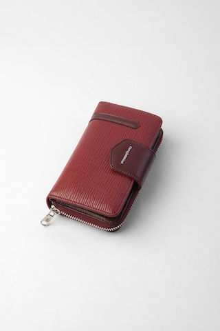 Cengiz Pakel Orta Boy Desenli Kadın Cüzdan - 65256a - Bordo 65256a-bordo