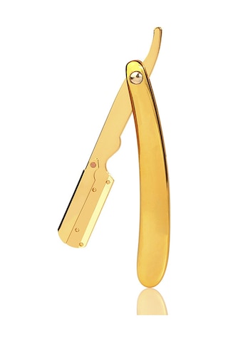 Yifomall Erkekler İçin Altın Kaplama Klasik Tıraş Bıçağı - Yüz Ve Sakal Tıraşı 1 Saat