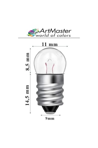 Mini Ampul 2.5 Volt 20 Adet Okul Sınıf Elektrik Devre Küçük Elektrik Deney Ampulü 2.5 Volt Deney Ampulü Küçük Boy