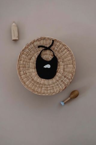 Kutup Ayısı Nakışlı Siyah Biyeli Önlük Siyah