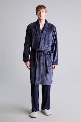 Defacto Regular Fit Peluş Dokulu Şal Yaka Kuşaklı Bornoz I2361ax26aunv135 Lacivert-nv135