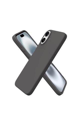 Bix İphone 16 Silikon Kılıf Magsafe Uyumlu Güçlü Koruma Darbe Emici Seramik Gri