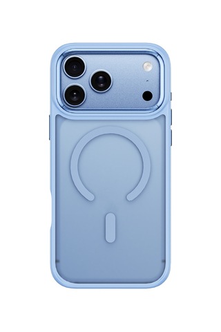 Apple iPhone Uyumlu 18 Pro Kılıf Wiwu Fgg-012 Armorpro Serisi M-safe Özellikli Parmak İzi Önleyici Açık Mavi