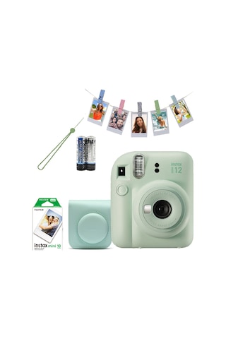 Fujifilm Instax Mini 12 Fotoğraf Makinesi + Askı + Pil + 10'lu Film + Çanta + Mandal