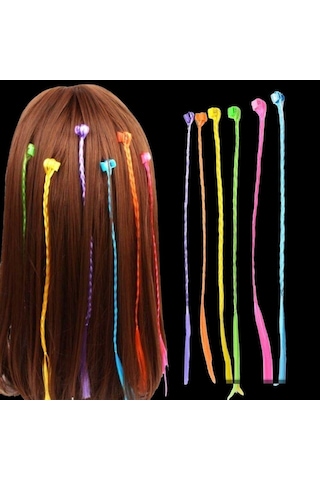 Vıp 30 Pcs Colorful Wig Hair Extensions 30 Adet Renkli Tokalı Saç Örgülü Saç Takma Saç Renkli Saç Gün Işığı
