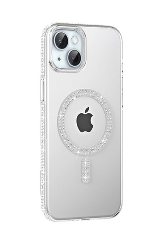 Joko Apple iPhone Uyumlu 14 Move Taşlı Magsafe Kapak - Natural Grey Gri