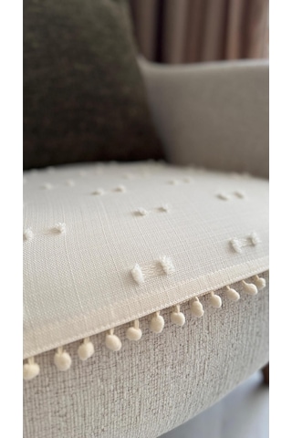 Diletto Takım Oturma Yerini Kapatan Ve Berjer Örtüsü 70x95 Cm Ve 90 X 200 Ekru Bir Tekli , Bir Üçlü Ekru Özel