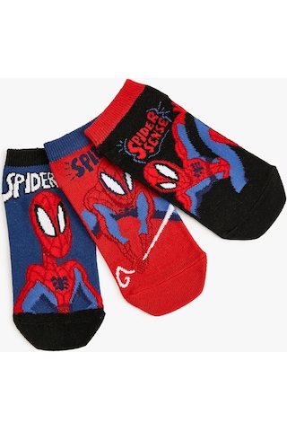 Koton 3'lü Spiderman Lisanslı Çorap Seti Siyah 4skb80075aa Siyah
