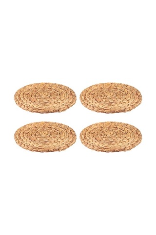 Ulzyvf Yuvarlak Su Servisi Renk Rattan Masa Kabağı Dokuma Dokuma Doğal Birincil Amerikan Adet 4 Rs Diğer