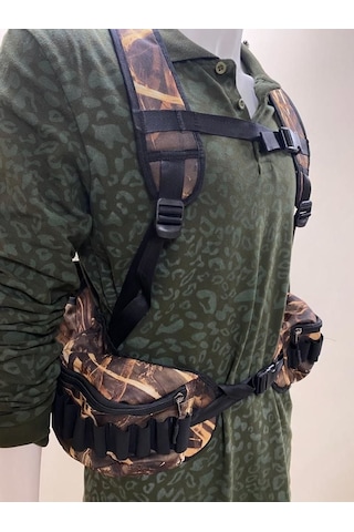 Tag Hunthink Çantalı Yelek/ Avcı Çantası Saz Kamuflaj