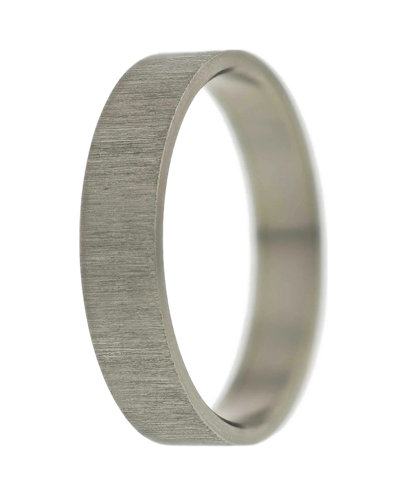 Kişiye Özel İsim Tarih Yazılı 6mm Mat Fırçalanmış Düz Unisex Çelik Yüzük Alyans Cl46y Beyaz