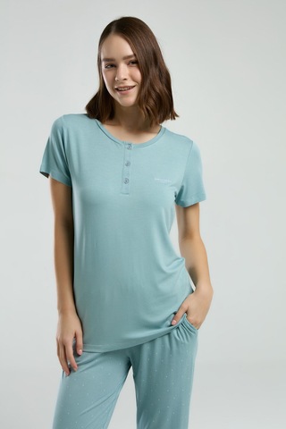 Pierre Cardin Kadın Yeşil Pijama Takımı Pc8985-s-v1 Yeşil