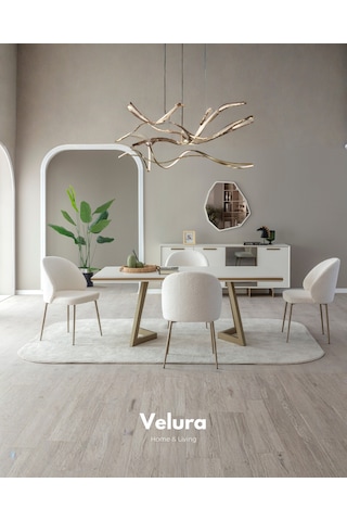 Valore Yemek Masası + 2 Sandalye Beyaz