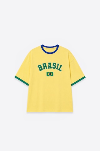 Fıfa World Cup 26 Brezilya Oversize Tişört Sarı Fıfa World Cup 26 Brezilya Oversize Tişört Sarı