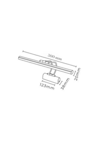 50cm Krom Ayna Üstü Ve Tablo Aydınlatma Aplik Krom
