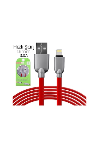Ally iPhone Uyumlu5s6s788 Plus Zinc Alloy Dayanıklı 3.0a 1.5mm Usb Kablo- 5775
