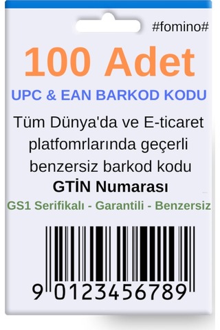 100 Upc Barkod Kodu Ean Barkod Kodu Numaraları Gtin Eticaret